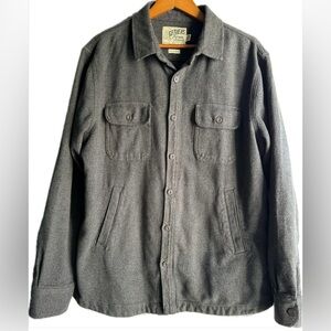 Grayers Men’s XL Gray Cotton Twill Shirt Jacket Shacket Overshirt Flannel Style